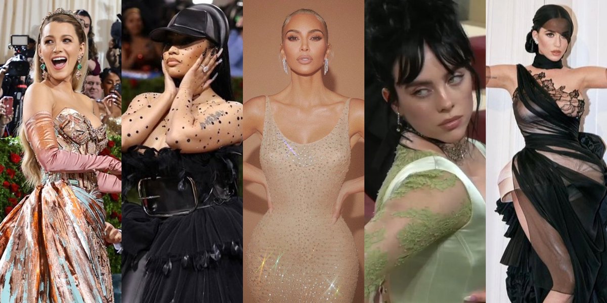 PopBase's tweet photo. Most mentioned women on social media during the 2022 Met Gala, according to NetBase Quid:

#1. Blake Lively
#2. Nicki Minaj
#3. Kim Kardashian
#4. Billie Eilish
#5. Katy Perry https://t.co/nFOp5yOJRU