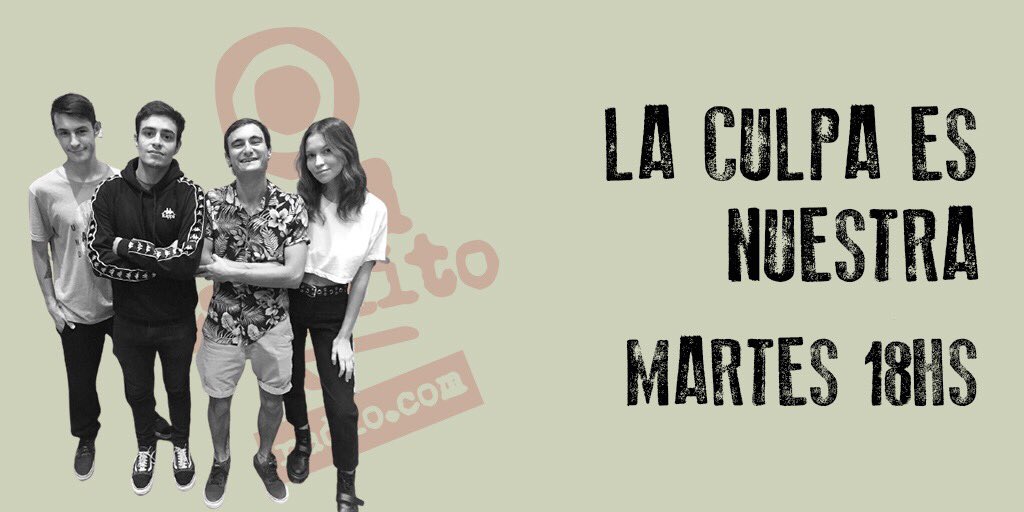 redmoskitoradio's tweet photo. AIRE!! #LaCulpaEsNuestra Martes 18Hs hasta las 21hs🎙🎧🔥

Ustedes, tranquilos. Nos hacemos cargo.

🎧Escucha: https://t.co/iG9rOUd9yv
🖥Mira: https://t.co/JyVdHTv5I2
📱Baja la app de @redmoskitoradio en el Google Play https://t.co/YNPJu6ifjD