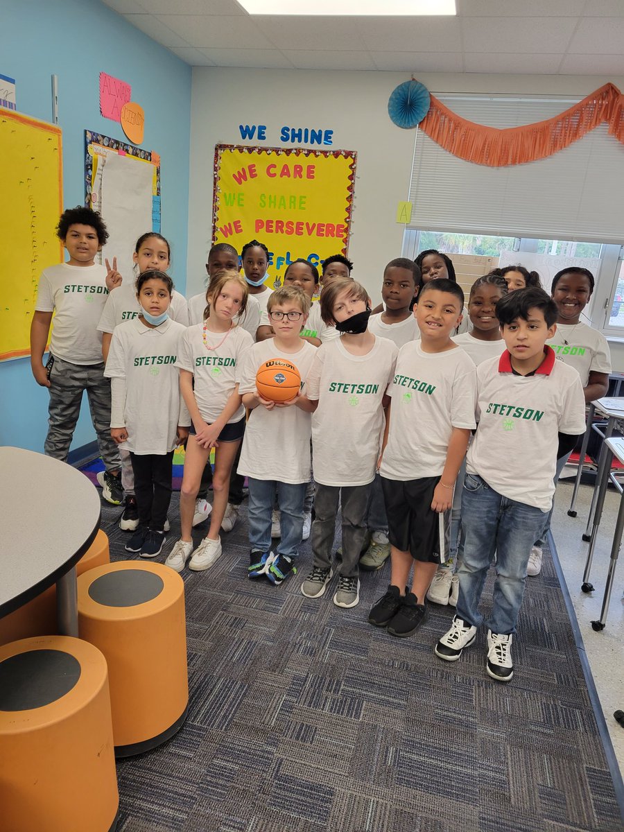 A big shout-out to coach Lynn Bria for our  awesome Stetson basketball shirts and her words of encouragement for the FSA: YOU ARE WINNERS! YOU WILL SLAY THE FSA!  Thank you, Coach.