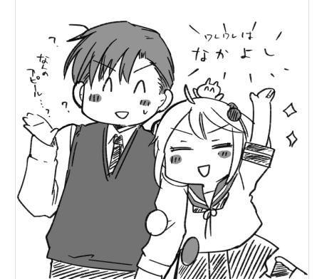 平常心を保つために描いてた謎の朝落書きです 