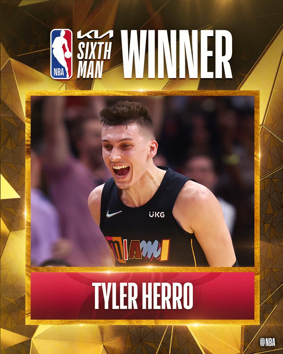 The 2021-22 #KiaSixth is… Tyler Herro! 

#NBAAwards #NBA75