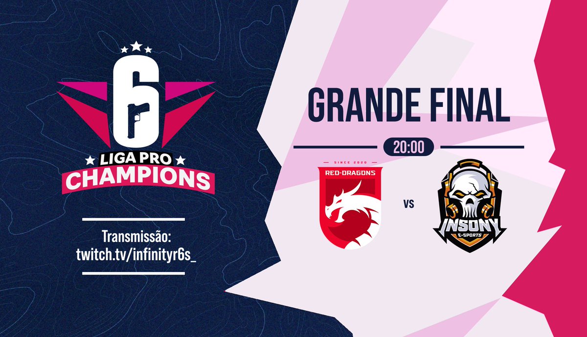 Liga Pro Champions 🎮🏆

CHEGOU O GRANDE DIA!
É final meus amigos!!!

<a href="/rdsesports_/">RED DRAGONS SPORTS</a> x @insonyesports_ofc 

Quem leva o título pra casa?

📺 twitch.tv/infinityr6s_

#infinityr6s #rainbowsixsiege #ubisoft #r6siege #ps4 #ps5