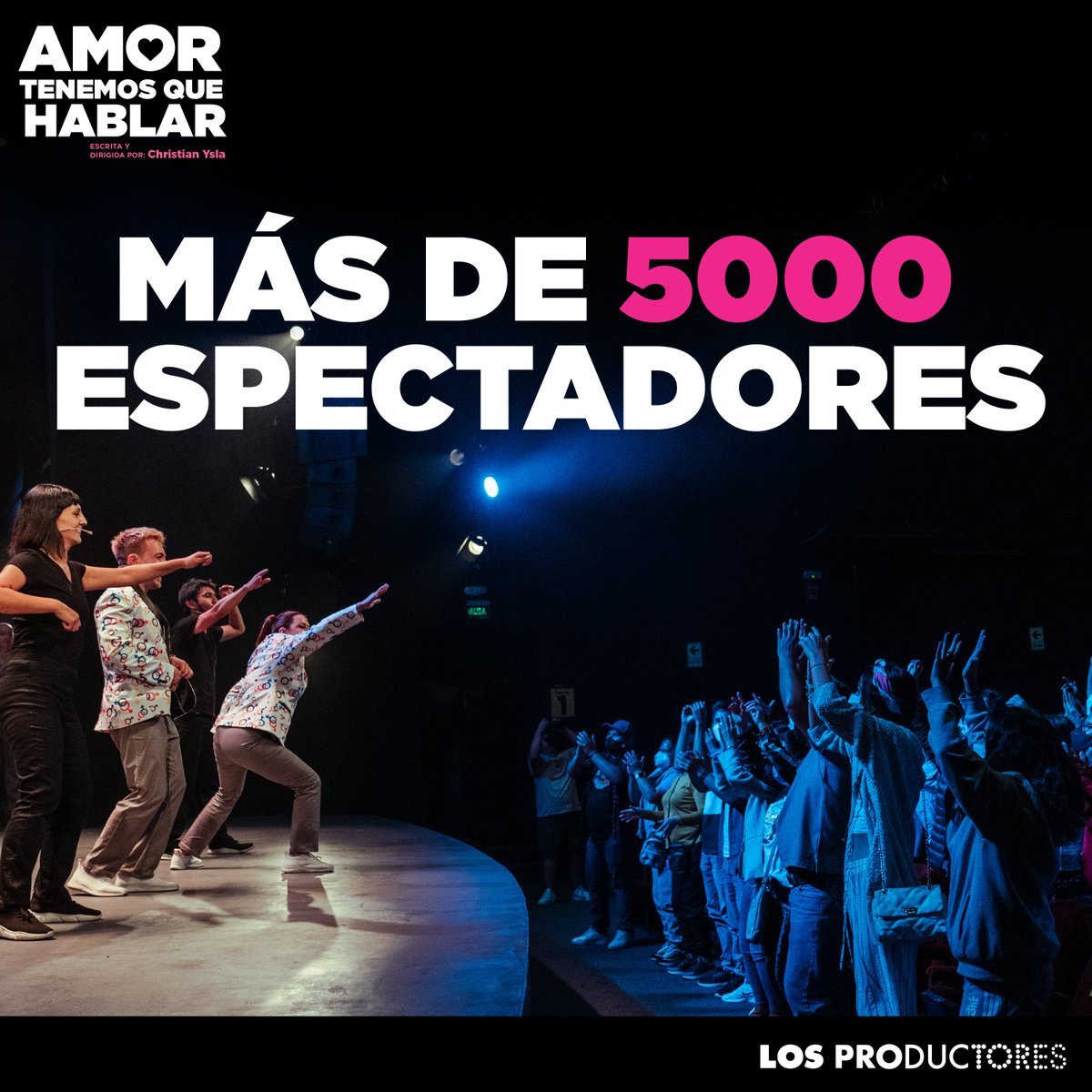 LosProductores_'s tweet photo. ¡Más de 5000 personas ya vieron “Amor, tenemos que hablar”!

Show, risas, Natalia Salas, Julian Zucchi Y MUCHO MÁS! Este show lo tiene todo.
 
Funciones de jueves a sábado a las 8:30 P.M. domingos 7:00 P.M.

Compra tus entradas desde 30 soles aquí:
https://t.co/8iv02NTNj3 https://t.co/wz4XEdQddY