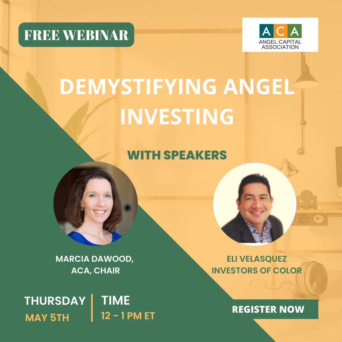 Make a Difference • Make Money • Have Fun •  Angel investing used to befor the rich but things have changed! Join Marcia Dawood and Eli Velasquez as they get into the basics of angel investing, break down outdated ideas &amp; learn about ways to create  impact! <a href="/MarciaDawood/">Marcia Dawood</a>