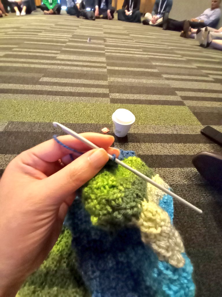 LiangRhea's tweet photo. ...and obvs there's *yarning* at the Yarning Circle ๐ค
#KnittingLady #RACS22 https://t.co/XOpDUDLcs5