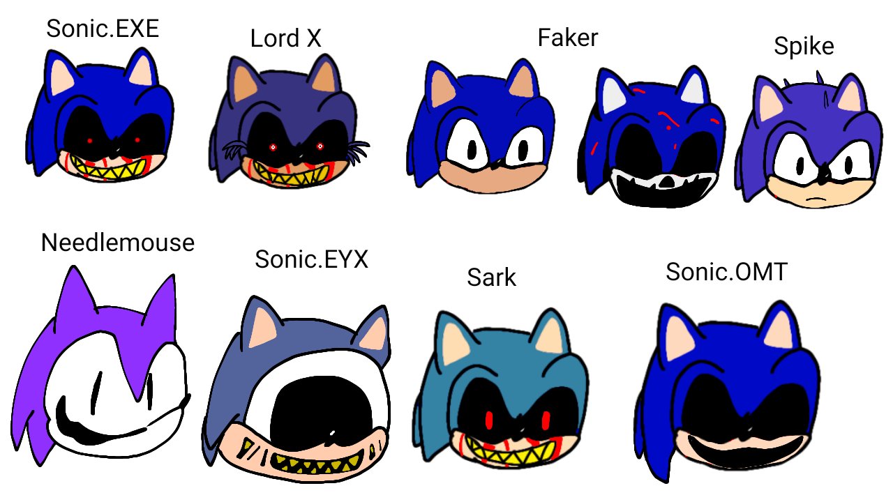 Vs Rc Fnf mod on X: I was bored Sonic.EXE - @ASTRANOMICONX (Owner) Lord X  - @losermakesgames Faker/EXE - @revie_03 Spike - @BotMari0 Needlemouse -  @shutupjojo_ Sonic.EYX - @Kaua161 Sark - @jaiz_koys