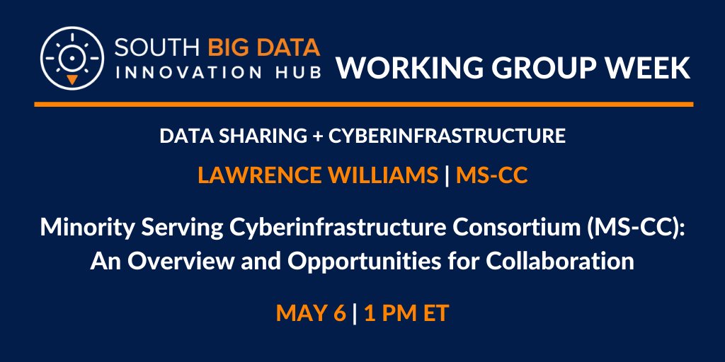 It's Working Group Week! Our #SocialCybersecurity; #DataSharing + #Cyberinfrastructure; + #Education + #Workforce WGs will be meeting this week.

We'll post the links here on Thursday + Friday, so everyone can tune in!

<a href="/SyracuseU/">Syracuse University</a> <a href="/Morehouse/">Morehouse College</a> <a href="/ubaltmain/">The University of Baltimore</a>