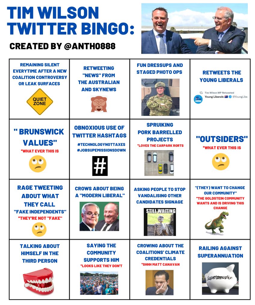 Tim Wilson Twitter Bingo:
- Created by <a href="/anth0888/">Anth 🌏</a>