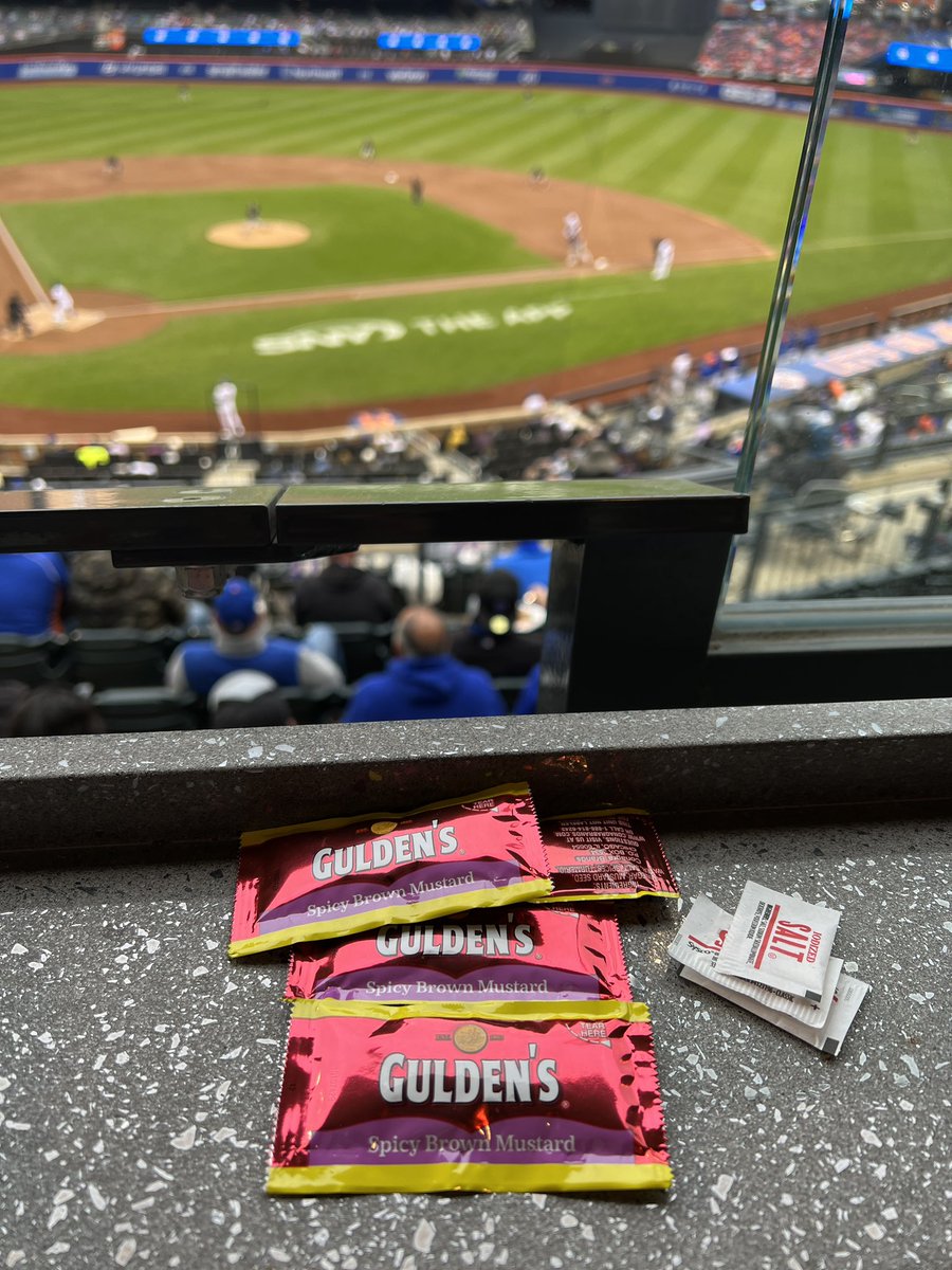 rickbay516's tweet photo. @StevenACohen2  Three trips around concourse. Found this. This can’t be the last spicy mustard on the stadium.  We demand and explanation @NYMetsGM @NYMetsChief @Mets https://t.co/W07VeK1M3v