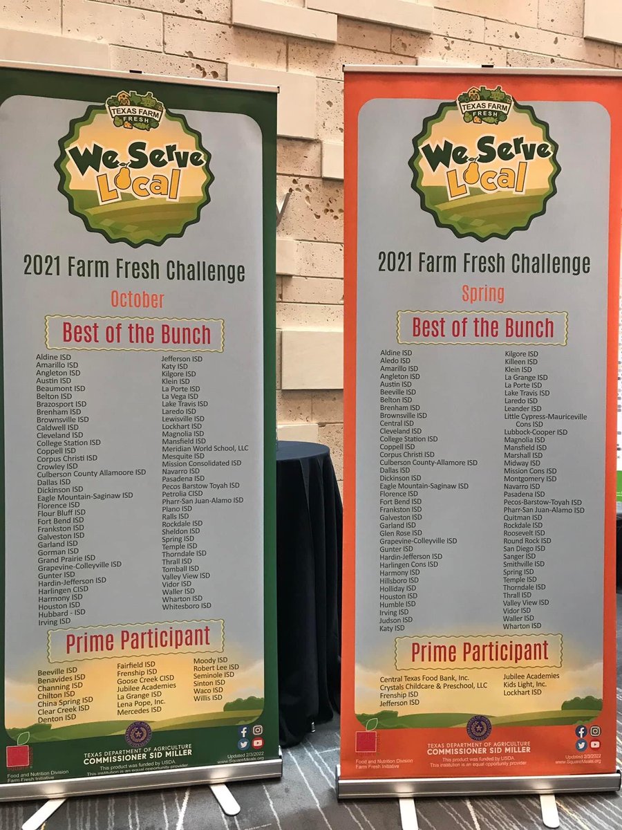 CISDNutrition's tweet photo. Our Coordinator of Child Nutrition is representing Coppell ISD at the @TexasDeptofAg MegaCon! CISD Child Nutrition participated in the TX Farm Fresh Challenge throughout the pandemic, continuing to bring local TX products to our school cafeterias! #TexasFarmFresh #BestOfTheBunch https://t.co/3I9DLZ3gXb