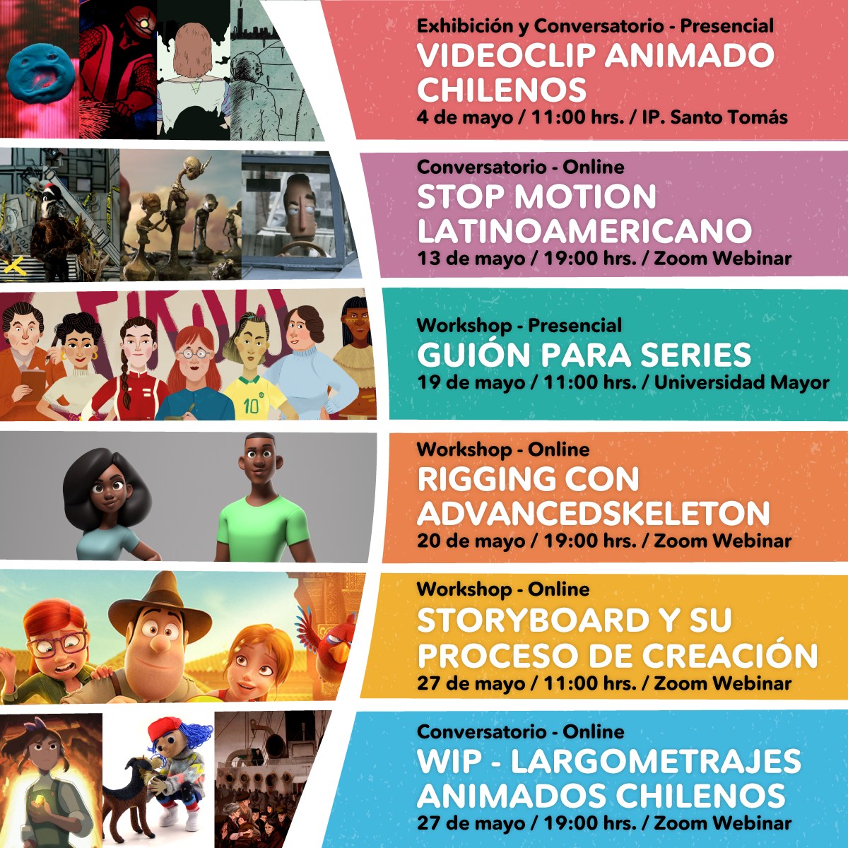 ChileanAnima's tweet photo. #Monoclub | Monoclub también tiene actividades online y presenciales durante mayo. 

👉 Las actividades son gratuitas y estarán disponibles en todo el mundo.
📌 Accede inscribiéndote en https://t.co/SdhcmTACJj. 

✨ Organiza @Chilemonos

#Chilemonos #ChileanAnimation #Animation https://t.co/3AoniQ8k1Q