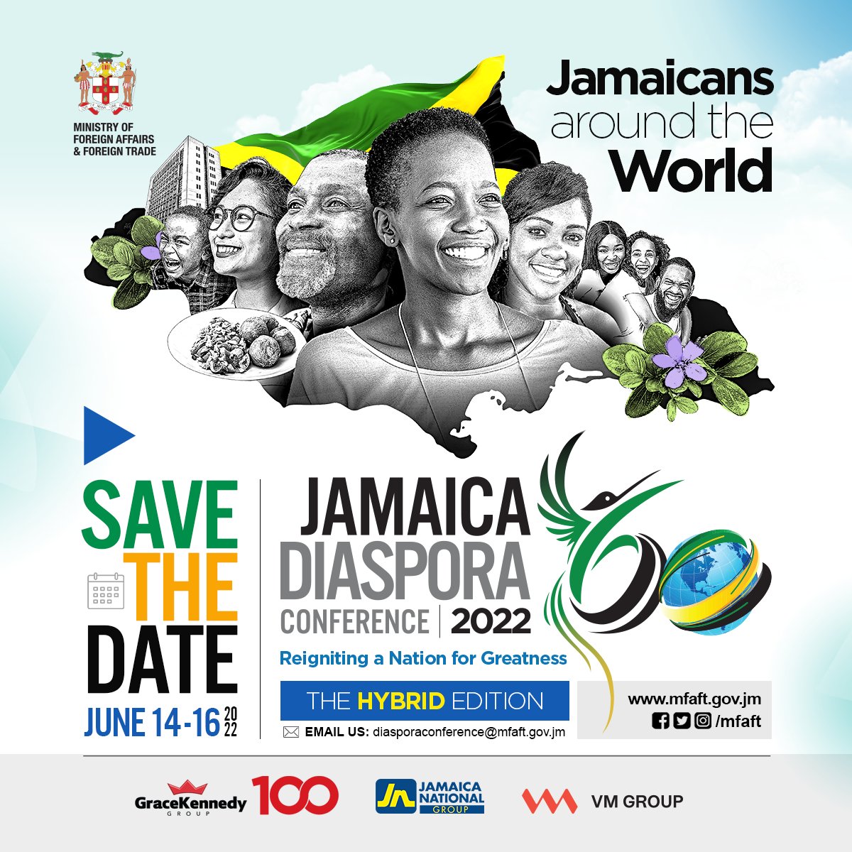 JamaicaTax's tweet photo. SAVE THE DATE!!! @JamaicaTax joins #GovernmentAtYourService #GOVAYS taking tax services to #JamaicaDiasporaConference2022 #HybridEDITION @mfaftja @Babsy_grange @kaminajsmith @MCGESJamaica @jnbanklimited @myvmgroup @GraceKennedyGrp @RGD_Jamaica @MOFJamaica @TheNHT @GlobalJAYouth https://t.co/fFrFpeSfKP