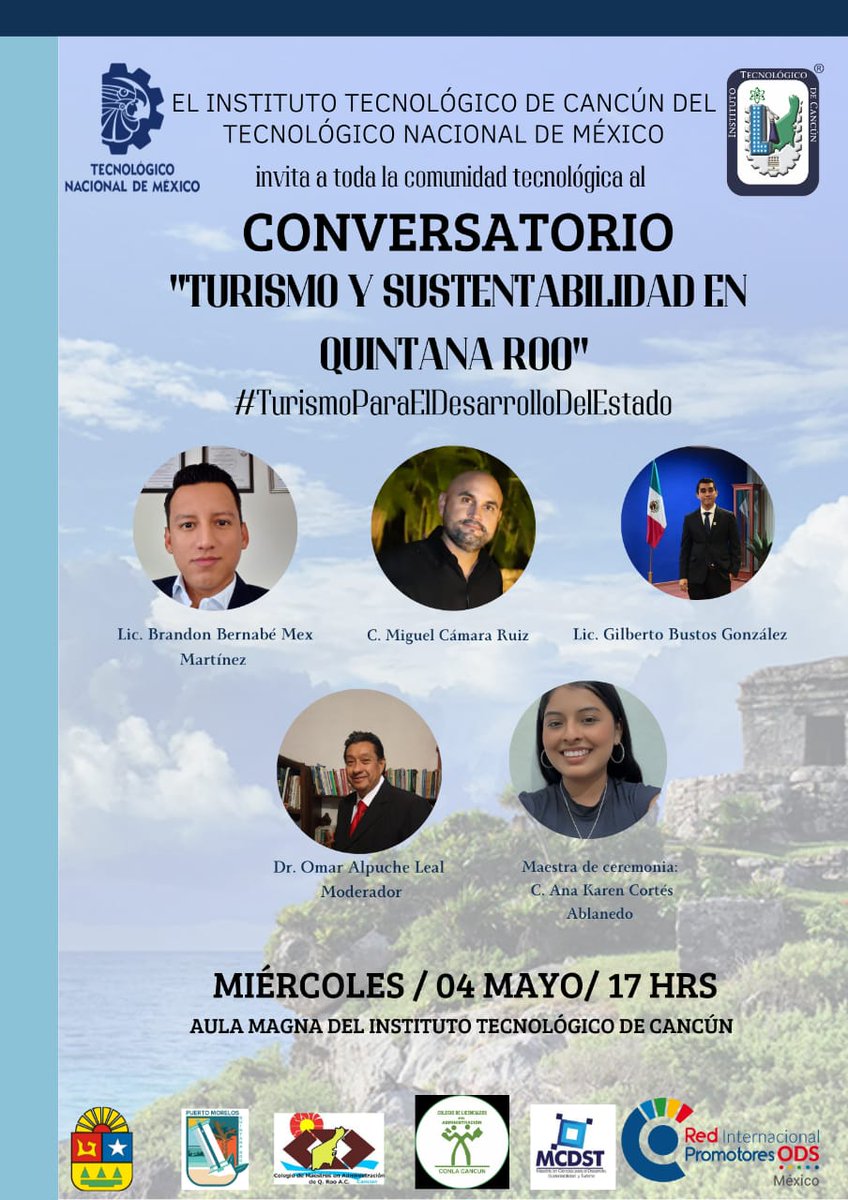 Grandes preparativos para el día de mañana, hablando sobre el TURISMO Y SUSTENTABILIDAD EN QUINTANA ROO,  ¡NO FALTES!, mañana 4 de Mayo del presente año a las 17:00 pm. En el aula Magna #ITcancun #TurismoSostenible <a href="/mapachestec/">@MAPACHESTec</a> <a href="/omaralpuche/">omar alpuche leal</a> <a href="/leslychi185/">Lesly Chi</a>