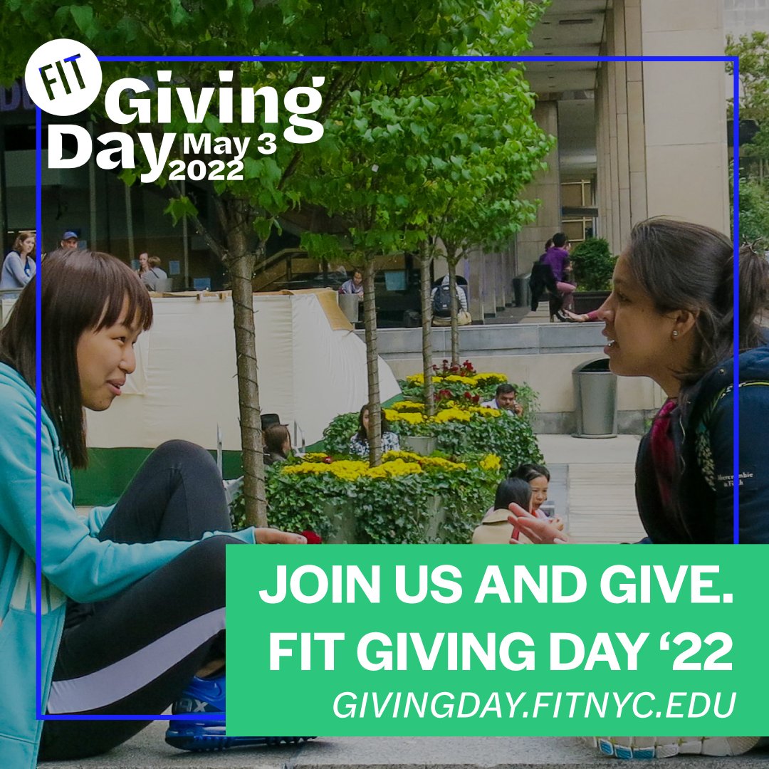 Join me in celebrating FIT students and alumni like myself, who have fearlessly pursued a <a href="/FIT/">FIT</a>  education that promises to take us one step closer to changing the world. Give to #FITGivingday Today @ givingday.fitnyc.edu