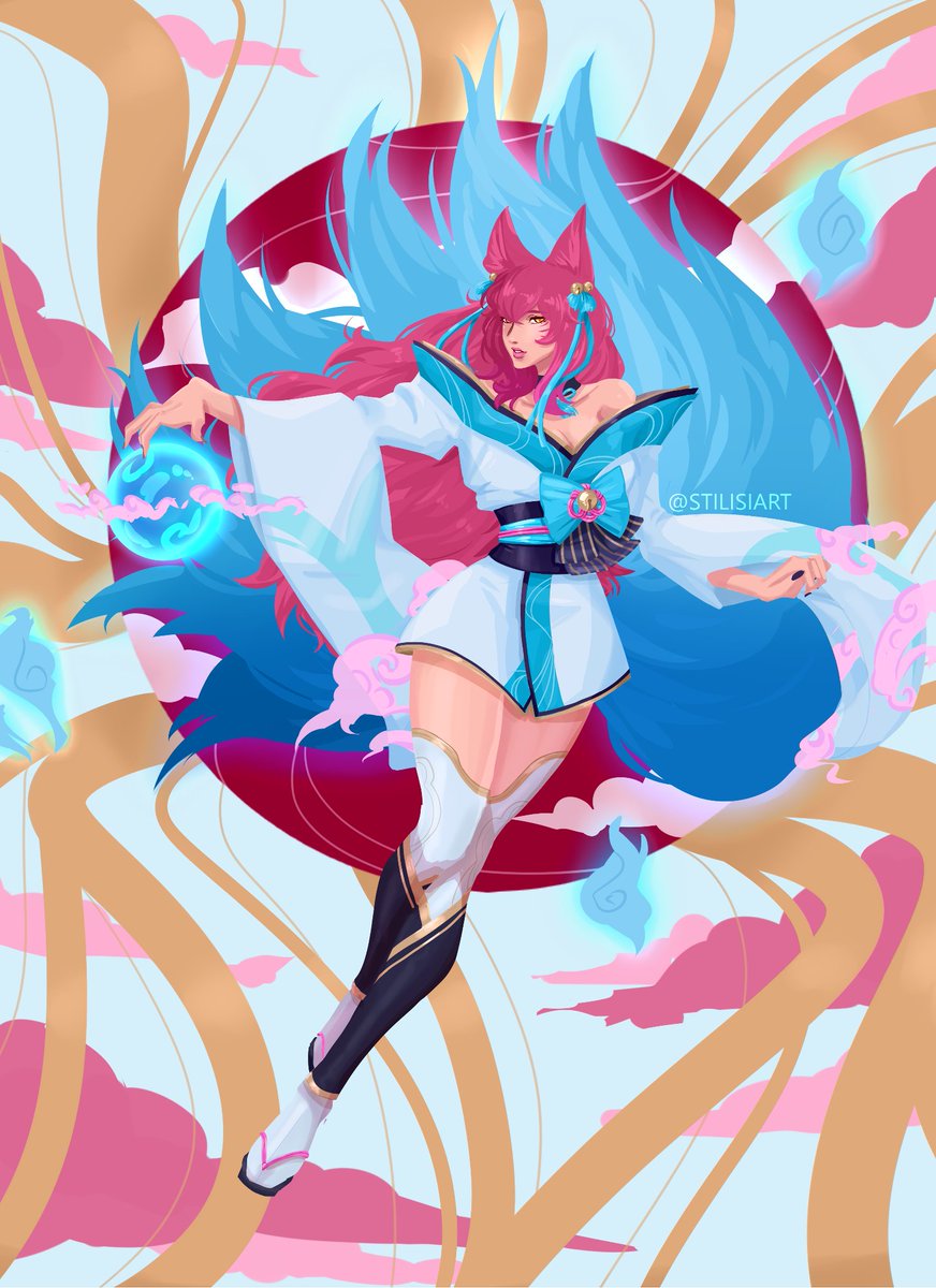 I'm really into LoL lately and I adore the spirit blossom skins, so I made some fanart for spirit blossom Ahri. I hope you like it!
#LeagueOfLegends #Ahri #LeagueOfLegendsFanArt