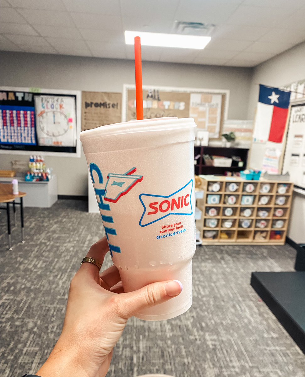 Thank you <a href="/FielderPta/">Fielder PTA</a> for a refreshing drink today from <a href="/sonicdrivein/">Sonic Drive-In</a> 🙌🏼 y’all are the best!!❤️ #TeacherAppreciationWeek #fielderpride #fielderpta