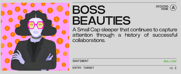 DavidMCarbajal's tweet photo. The @OriginsNFT April 22' sharpshooter report will be released to the public within the next 48hrs.  Excited to share the reasons why I have high conviction in @BossBeautiesNFT and why the team's current initiatives are not being reflected in the floor price. #NFTCommunity https://t.co/cBTqvEXKbd