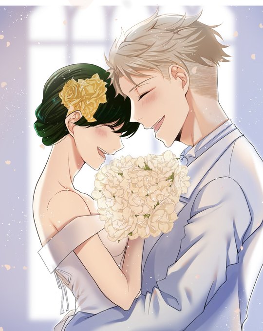 「頭に花 結婚」のTwitter画像/イラスト(新着)