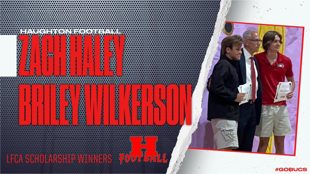 Congratulations to Zach Haley and Briley Wilkerson on being awarded $1,200 scholarships from the Louisiana Football Coaches Association.