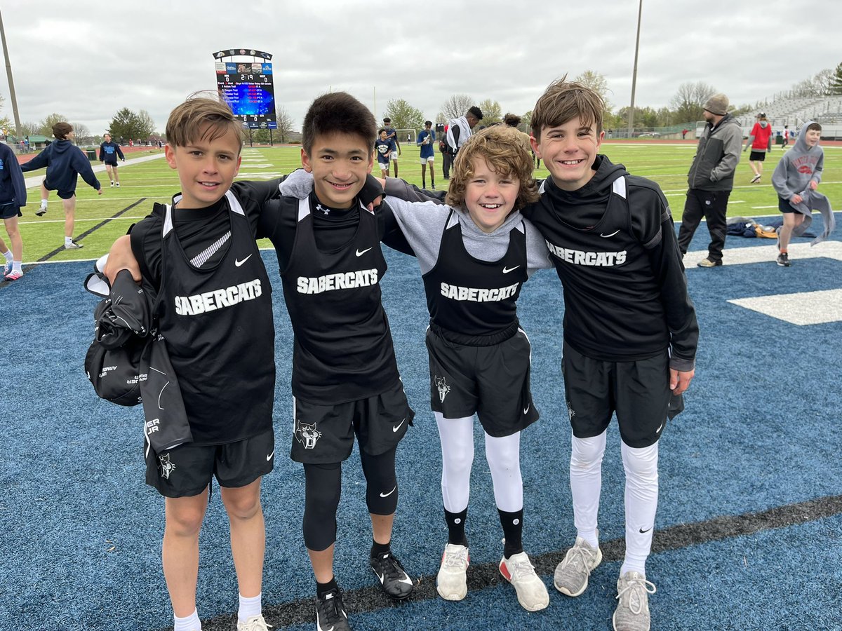 sabercattrack's tweet photo. What a great City Meet our Sabercats had today!! We are so proud of all our athletes!! Lots of PR’s, placements and teamwork!! Cannot wait to celebrate them and all they did this season! 🎉🖤🎉 #sabercatstrong @_STMS233 @pebubba @kchilgenkamp @eric_falls https://t.co/UAa6TNomQ7