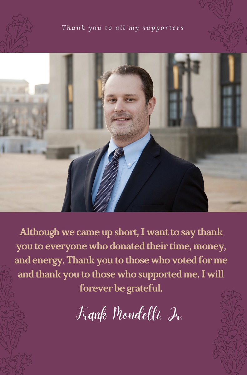 VoteMondelli's tweet photo. I cannot say thank you enough to everyone. Seeing my name with that many votes is incredibly humbling. Congratulations to Judge Jim Todd! https://t.co/2aC9cEqw5O