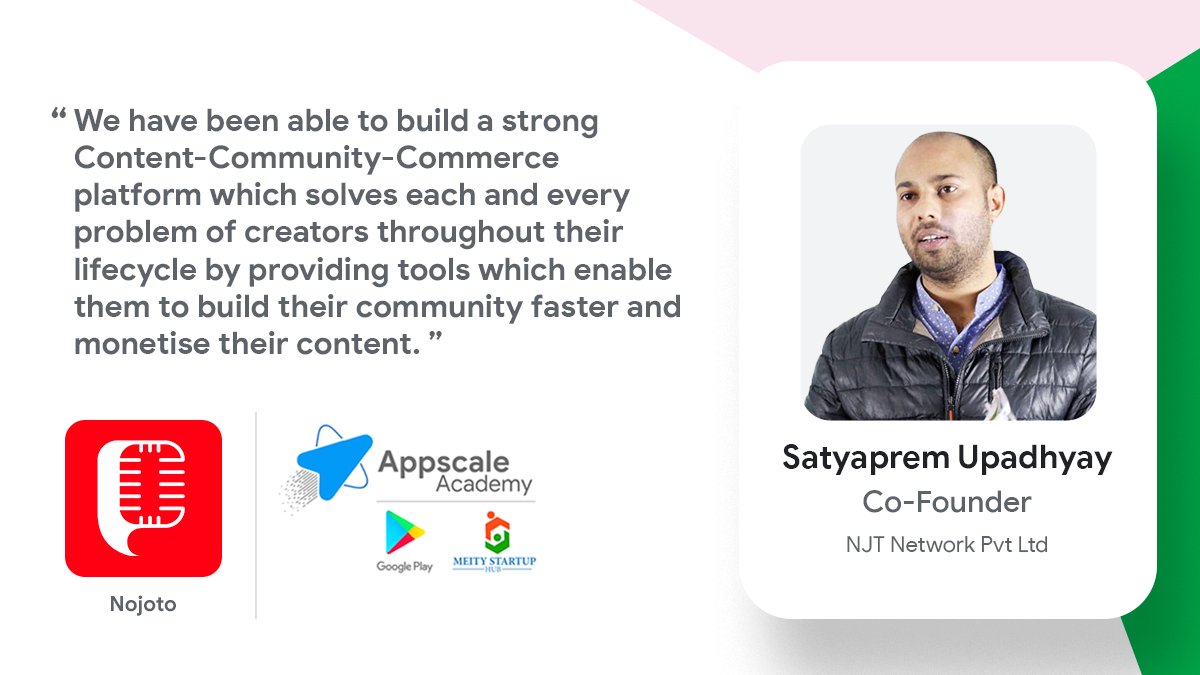 GoogleDevsIN's tweet photo. Changing preferences for games and entertainment have ushered in new ways to consume culture. These developers from the class of 2022 of #AppscaleAcademy are seeking to make changes in this sphere. 

Read more here https://t.co/Iki75O20CB
#PowerYourGrowthStory https://t.co/zWIaAH17pZ
