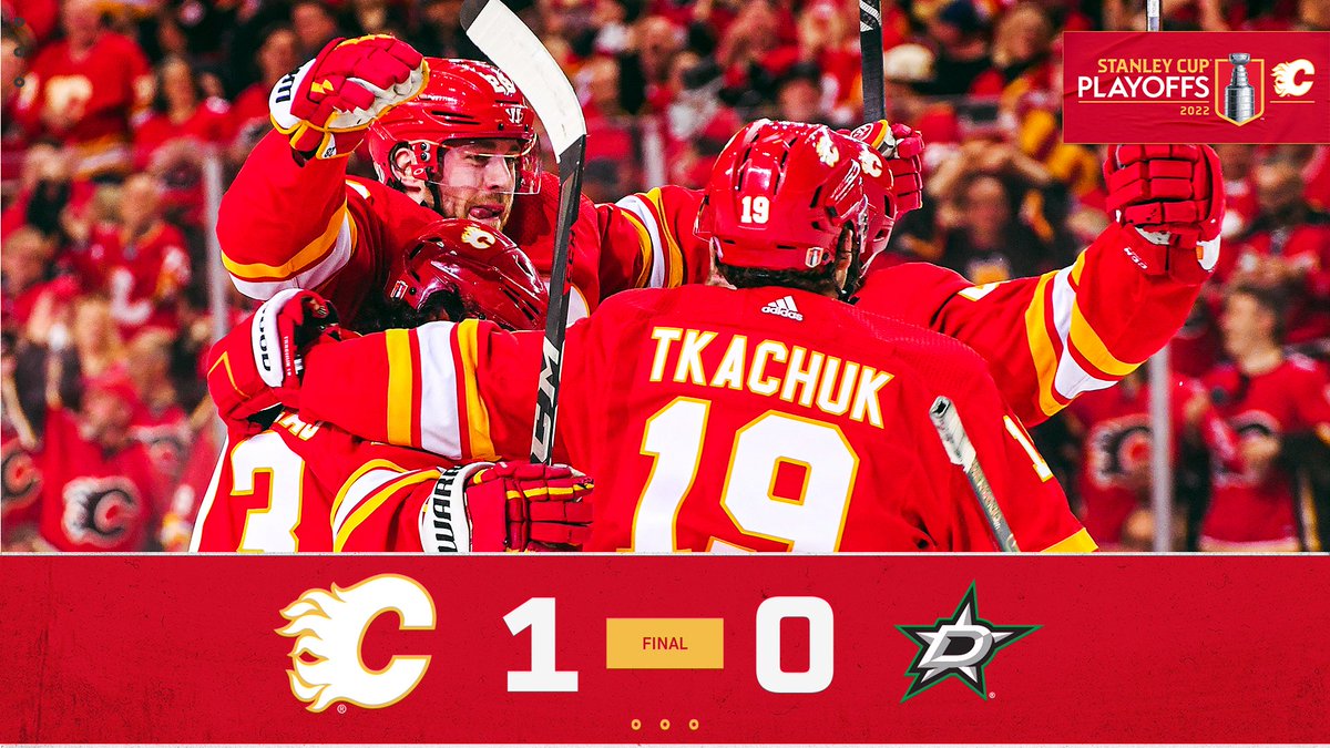 NHLFlames's tweet image. GAME 1 IS OURS 🔥

#Flames | #FireItUp