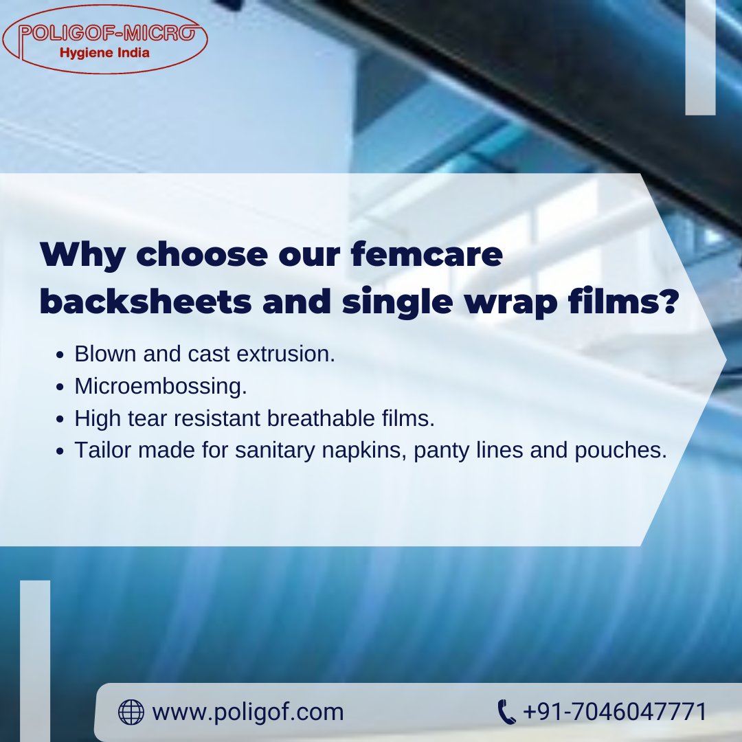poligof's tweet photo. Why choose our femcare backsheets and single wrap films? 

https://t.co/f3AOwpiPcr

#poligof #nonwovenfabric #nonwovenindustries #diapers #hygiene #topsheet #backsheet  #healthcare #babyproducts #babyshop #babyblanket #babydiapers https://t.co/2ITZSUSUqF