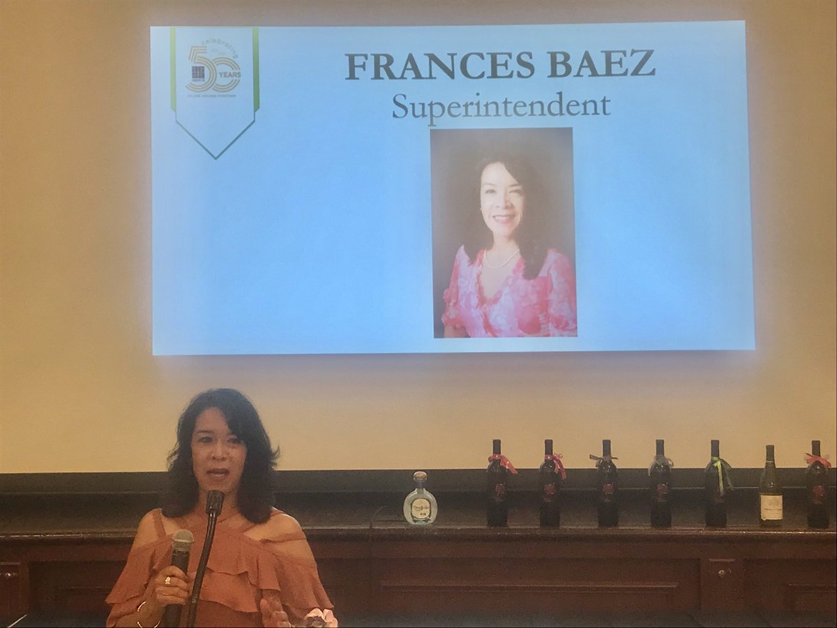Congratulations ⁦<a href="/FrancesBaez10/">Frances Baez</a>⁩ for being named Superintendent of the year by ⁦<a href="/ACSA_info/">ACSA</a>⁩ . We are Home of the Champions!