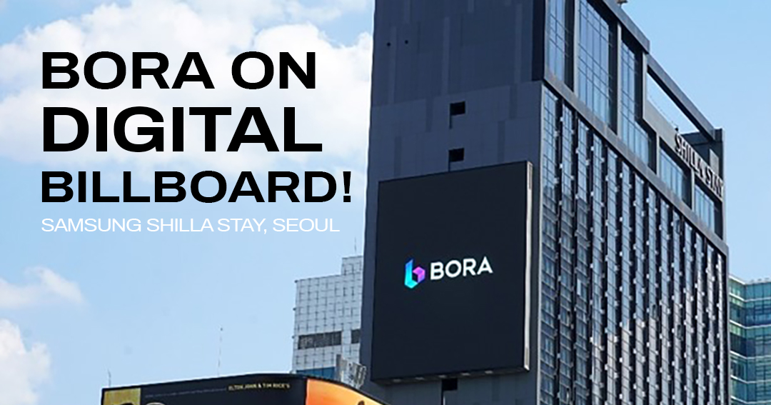 bora_ecosystem's tweet image. 서울에서 BORA 광고를 만나보세요!🎉
본 광고는 삼성동 신라스테이 옥외 전광판에서 5월 31일까지 만나보실 수 있습니다.👀🙇

We are proud to announce that BORA is starting billboard ads in Seoul!🎉
You can find it in Samsung station until May 31st 👀🙇