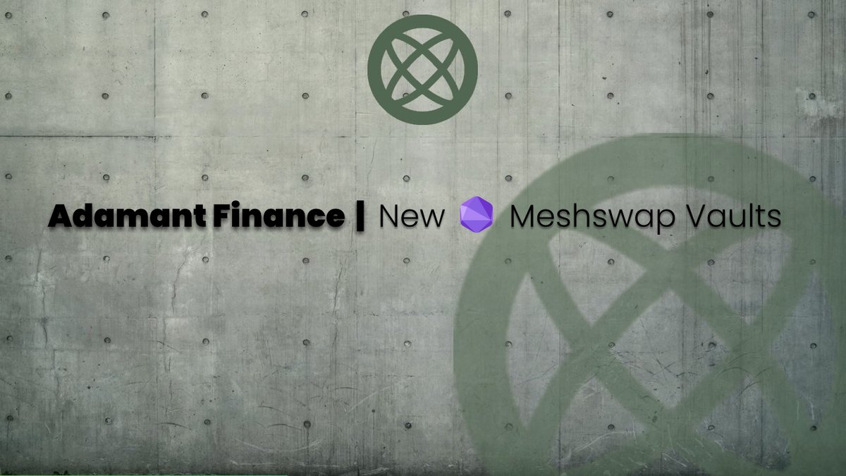 📢NEW VAULT ANNOUNCEMENT📢
TWENTY SEVEN vaults have just been released for <a href="/Meshswap_Fi/">Meshswap</a>, with yields of up to over 1 billion APY 😱

Congratulations on a very successful launch!

Maximize your yields with Adamant!
adamant.finance