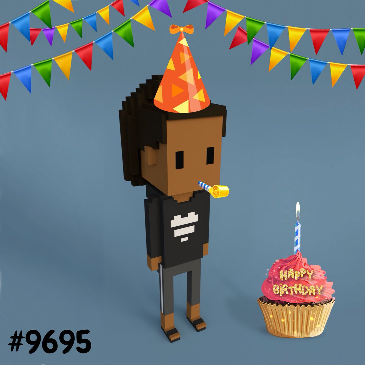 VRPunk1's tweet photo. Hey guys, better late than ever, made a birthday pic app for some Meebit fun. Show me yours!! Happy Birthday!! https://t.co/seDHGAvhu0 #meebits https://t.co/0xT1FDWEFf