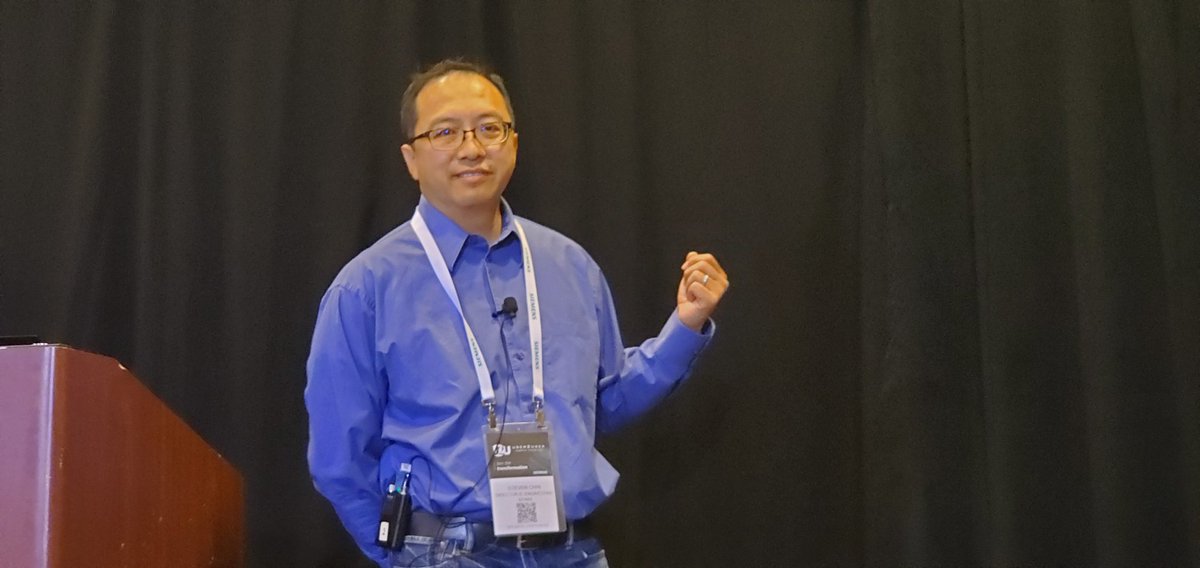 Daniel_J_Payne's tweet photo. Steve Chin from Efinix presented EM/IR analysis on huge FPGA chips that are low-power, they used mPower from Siemens. #SemiEDA # SemiIP https://t.co/F57Y8QQuLX