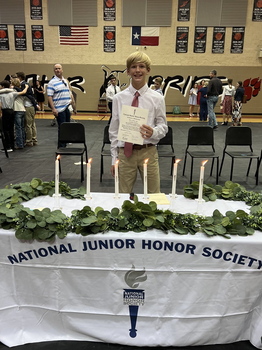 Congratulations to all of the Panthers inducted into the National Junior Honor Society! Especially proud of my Landon!! ❤️ <a href="/kevinpainter131/">kevin painter</a> @CHMS_Principal #NJHS