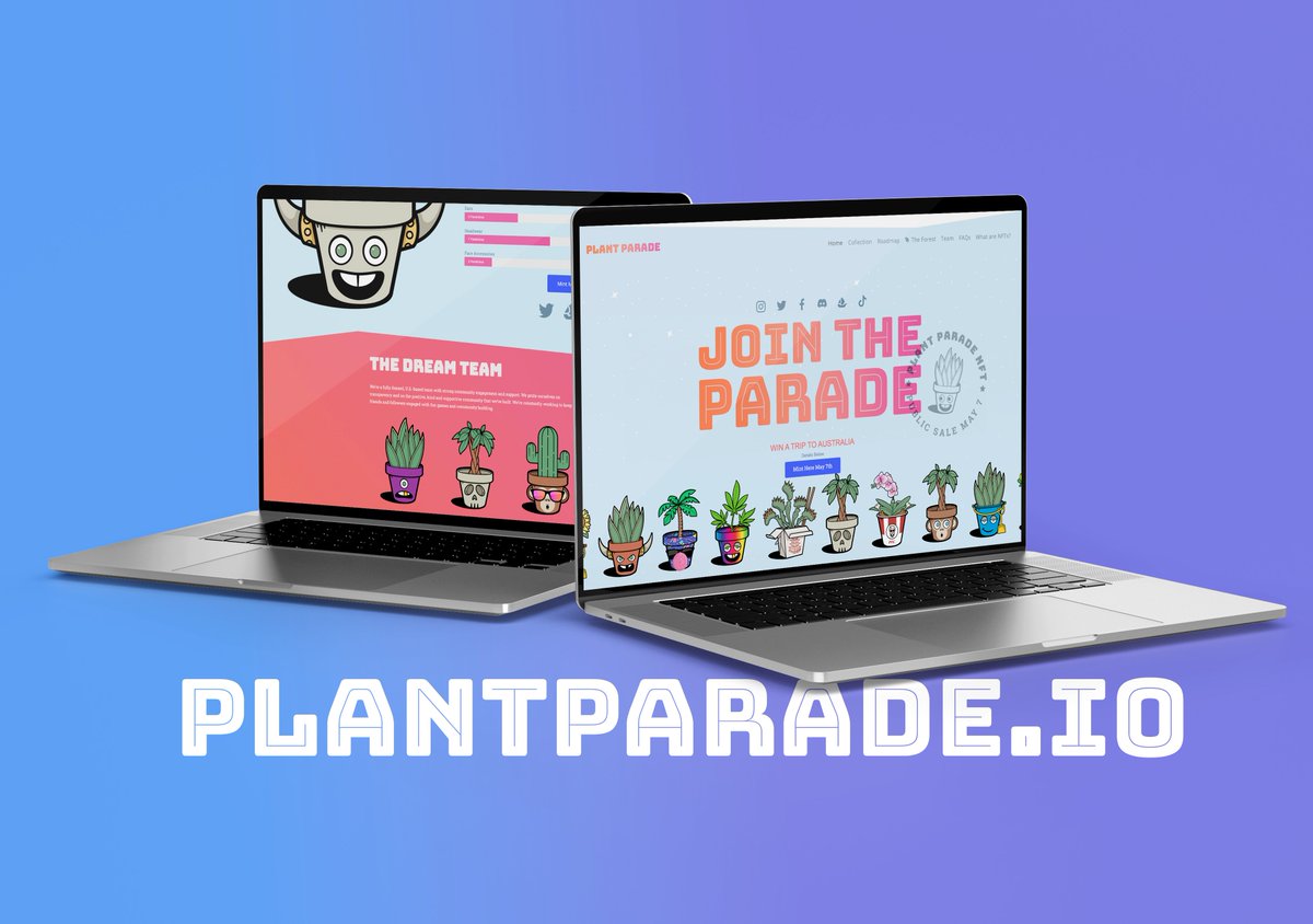 Since it's #mintweek, we needed to look our best. We brushed off our best designs and layouts and got all dressed up for the big day.

New facelift : plantparade.io

🌿🌿🌿

#itsgotime #nftcommunity #NFTMint #NFTMintAlert #NFTMinting #WomenInNFTs #WomenInCrypto #nft