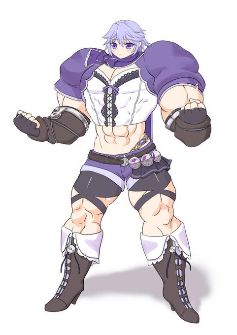 skebより。#筋肉娘化 