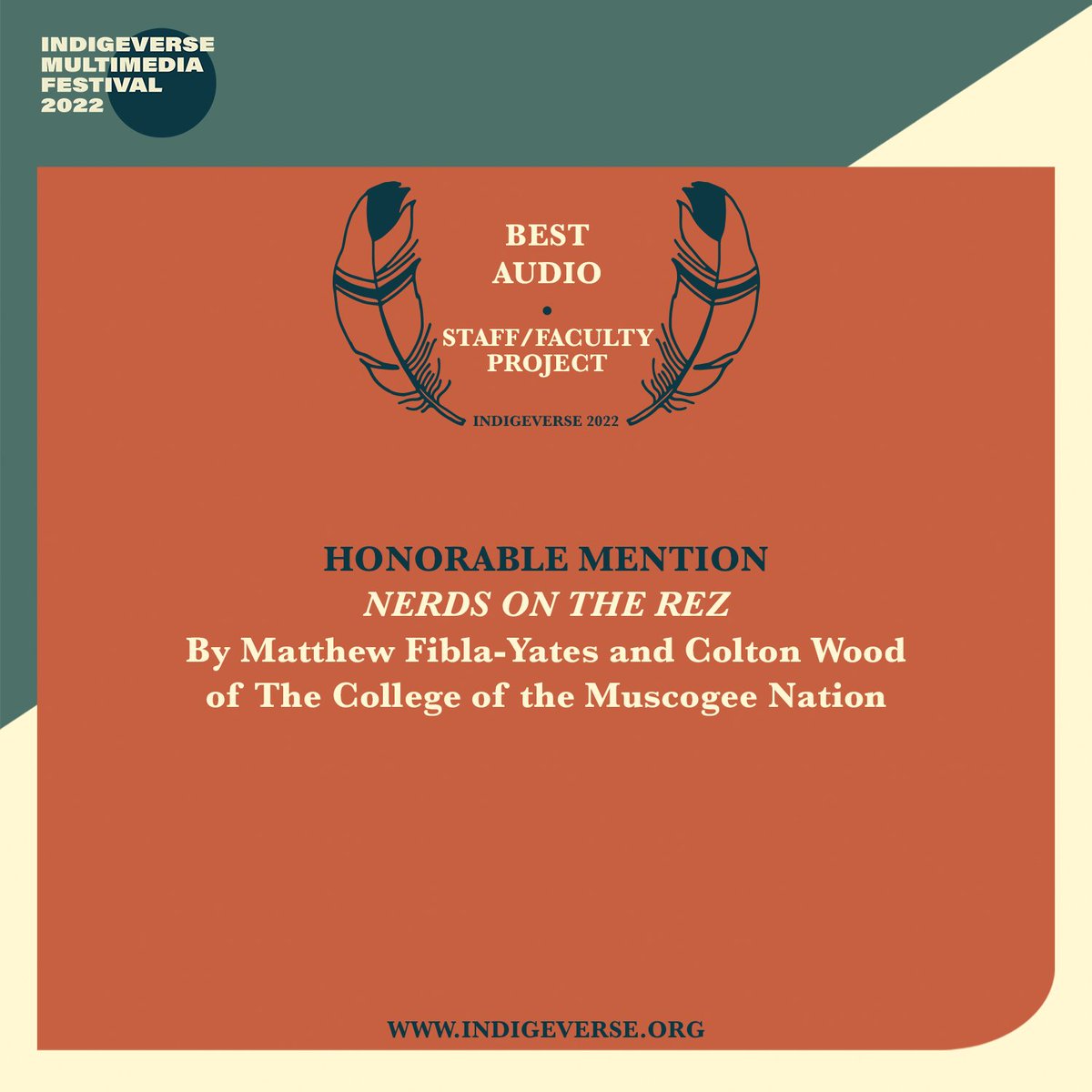 indigeverse's tweet photo. Congratulations to all winners, and everyone who was part of the Indigeverse Official Selection 2022! https://t.co/FqPVCnW45r
