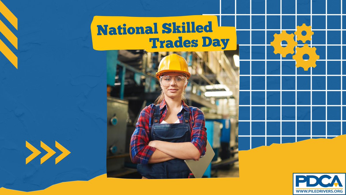 PDCAorg's tweet photo. Today we celebrate the #SkilledTrades and all #SkilledTradesWorkers!
Thank you for all you do to make the world continue moving forward.
Why did you decided to enter the #trades?
#PDCADriven #TradesWorkers #PilingDrivers #RigOperators #construction #ConstructionWorker https://t.co/u9kXUdDu10
