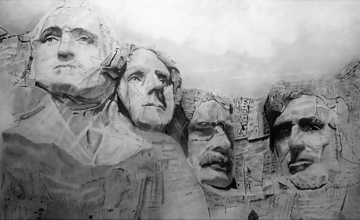 President Obama on Mount Rushmore  Sean J Marshall  Drawings   Illustration Ethnic Cultural  Tribal African American  ArtPal