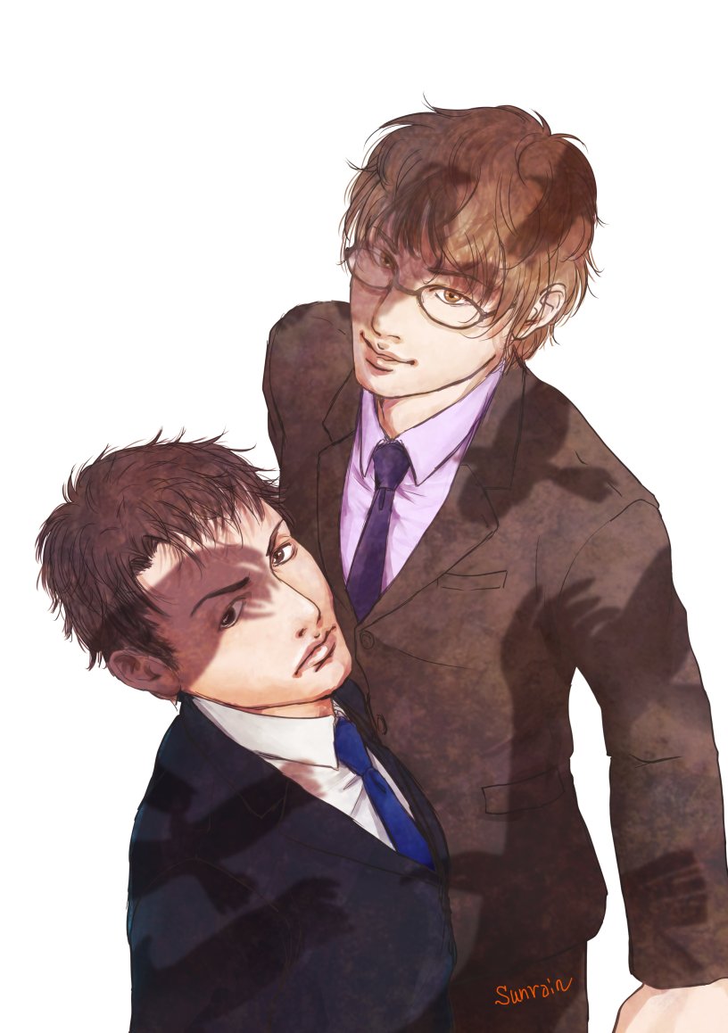 「 雁金さんと南雲さんなら描かせて頂いたことあるのよ。雁金さんのが背が低いってのが」|サンレインのイラスト