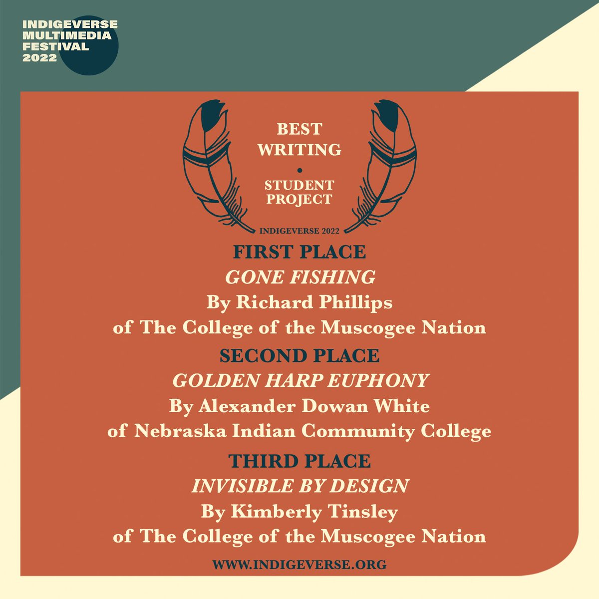 indigeverse's tweet photo. Congratulations to all winners, and everyone who was part of the Indigeverse Official Selection 2022! https://t.co/1DhvfoOk95
