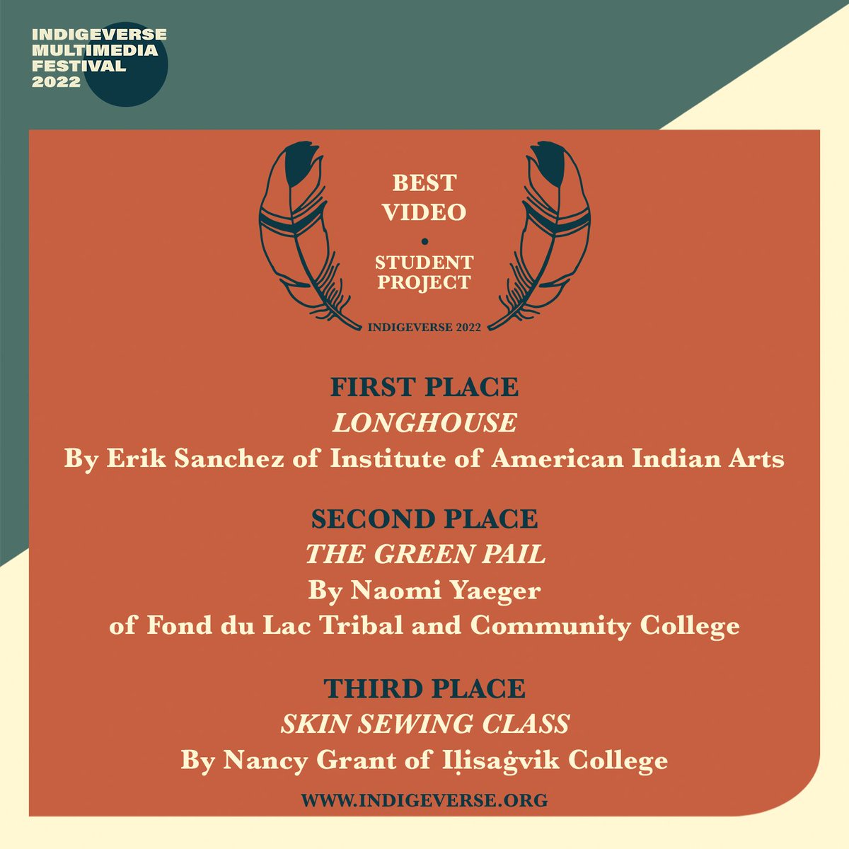 indigeverse's tweet photo. Congratulations to all winners, and everyone who was part of the Indigeverse Official Selection 2022! https://t.co/lOiYmPGRdI