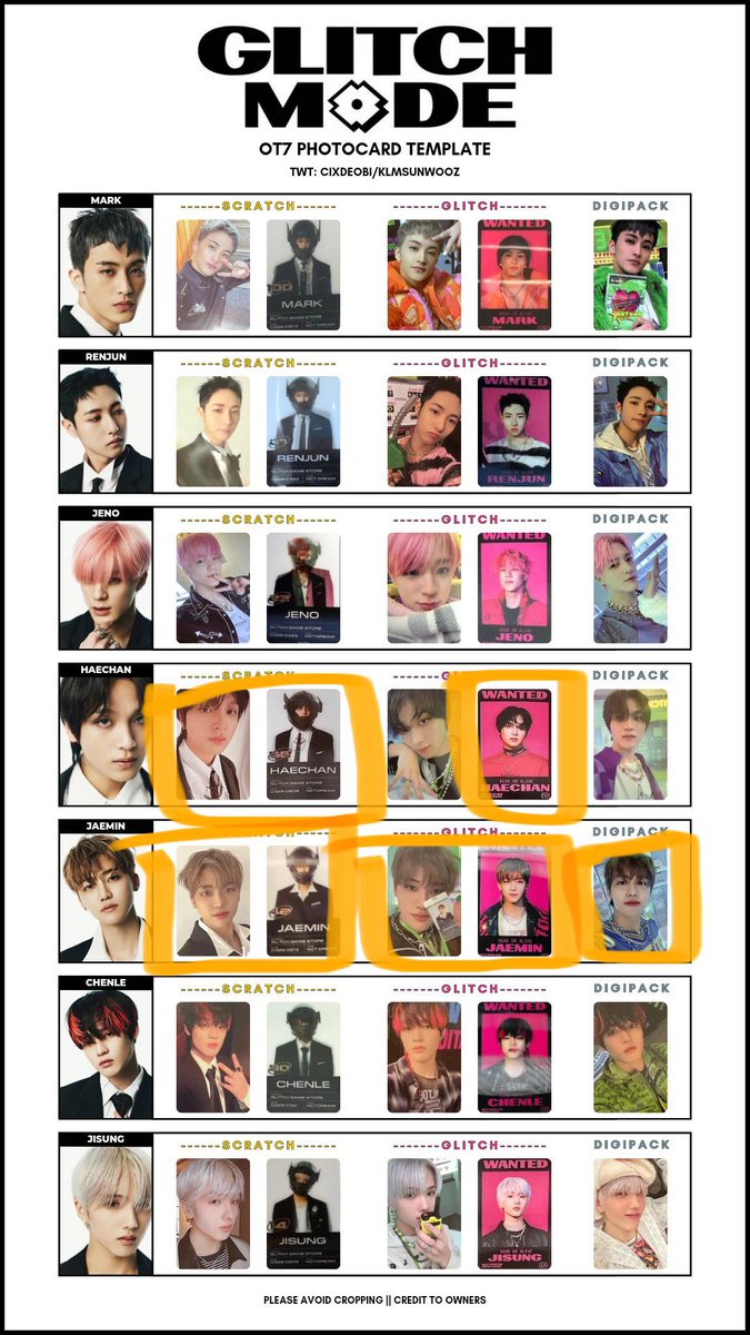 ilydreamies's tweet photo. WTT ONLY / glitch mode digipack &amp; photobooo album pcs! 

have: jeno, chenle (scratch) renjun (glitch), chenle jeno (digipack)
want: haechan jaemin in pic 2! https://t.co/O3opFFJ5gd
