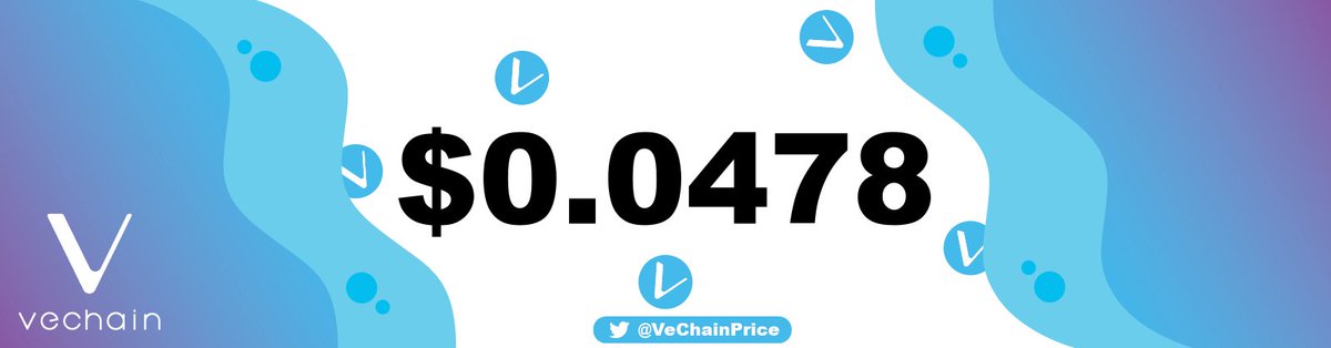 VeChainPrice's tweet image. #VeChain #VeFam $vet price: $ 0.04776326 📈