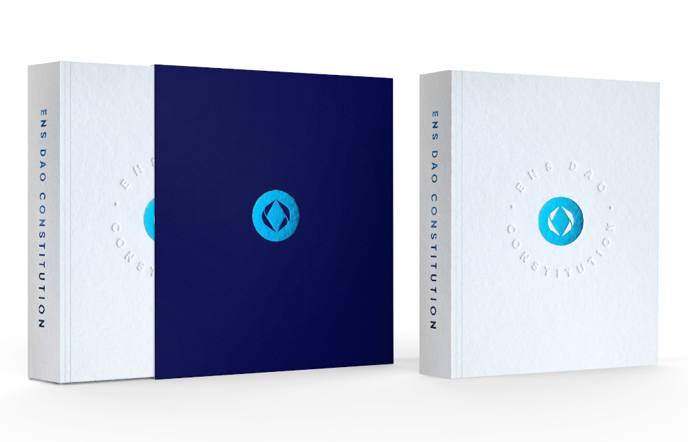 If that's not enough for you, though, we're also releasing just 50 numbered copies of a no-expense-spared limited edition.

To get one, you'll need a 'Book Token'

25 of these will be sold via a Gnosis Auction, while the other 25 are allocated to core contributors and delegates.