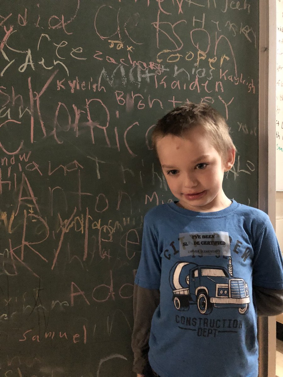 Celebrating this guy and his awesome year! ❤️ Slide Certified!! <a href="/NSDCarver/">Carver Elementary</a> #tweetingtuesday