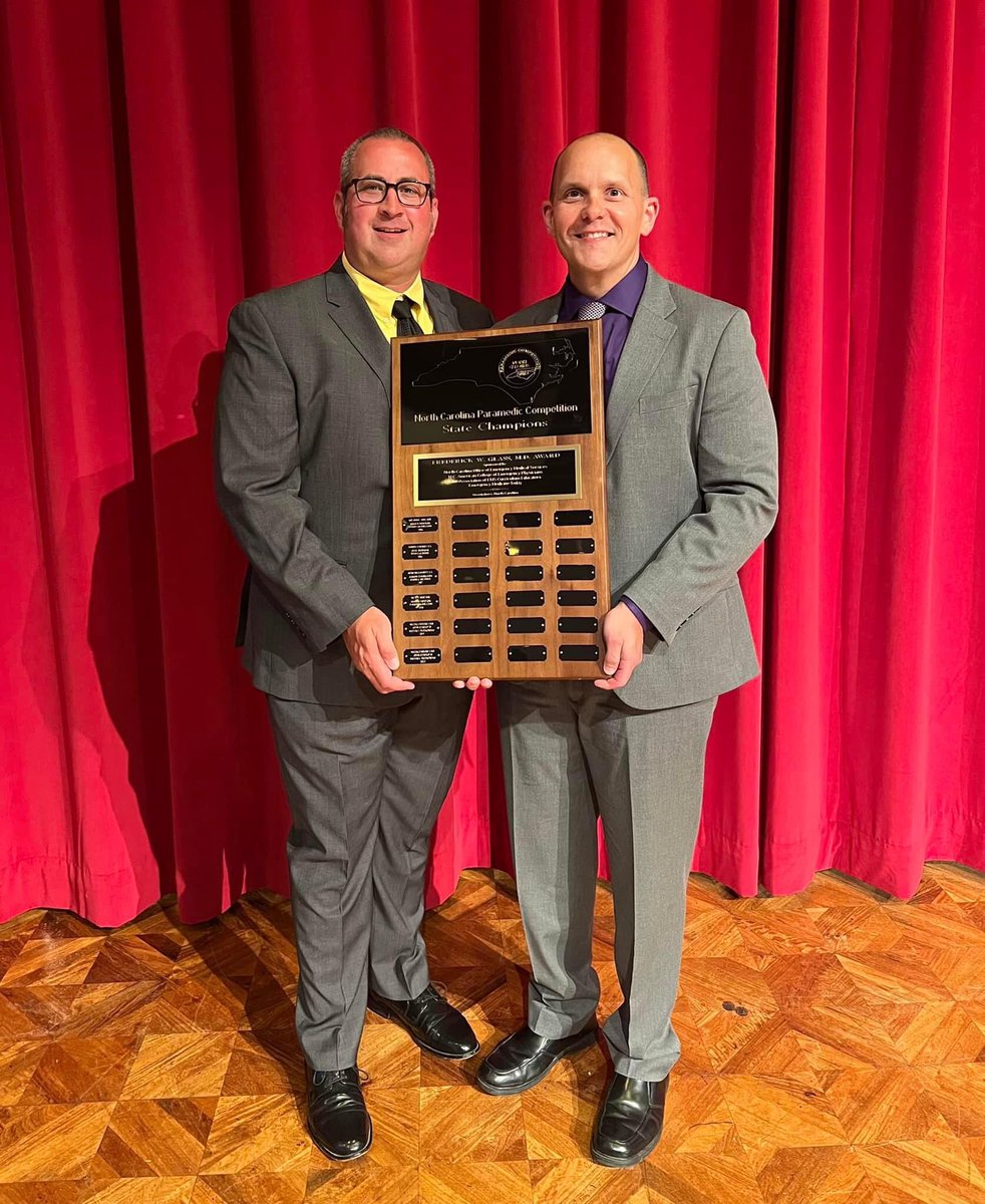 Huntersville_FD's tweet photo. WOW! For the second year in a row; HFD part time members John Stroup & Mike Dudkowski won the NC State Paramedic Competition in Greensboro. Stroup works full time as a Paramedic for @MecklenburgEMS & Dudkowski works full time as a FF for @charlottefire #OneTownOneTeam #HFDproud https://t.co/Xd80hgdFcx