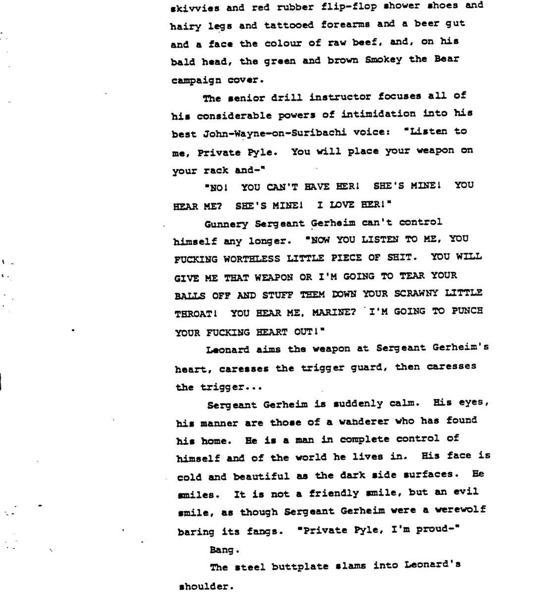 Scott Myers on Twitter: "Has anyone ever seen a script for Full Metal  Jacket? Kubrick wrote a 118 page treatment (see excerpt below). Cinephilia  &amp; Beyond has a photo of a script
