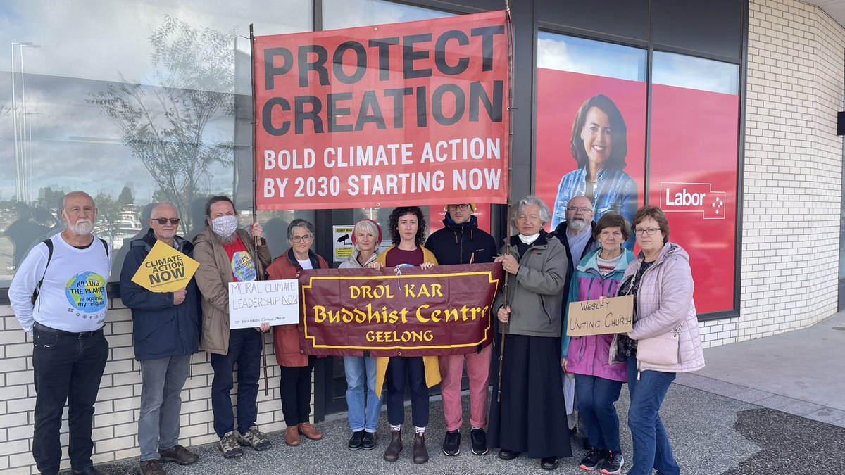 mikaidt's tweet photo. The faith vigil has moved on to Libby Coker’s office - calling for more serious #climateaction as an Australian Religious Response to Climate Change #ARRCC #climateelection #faith4climate https://t.co/8syEHZXKAC