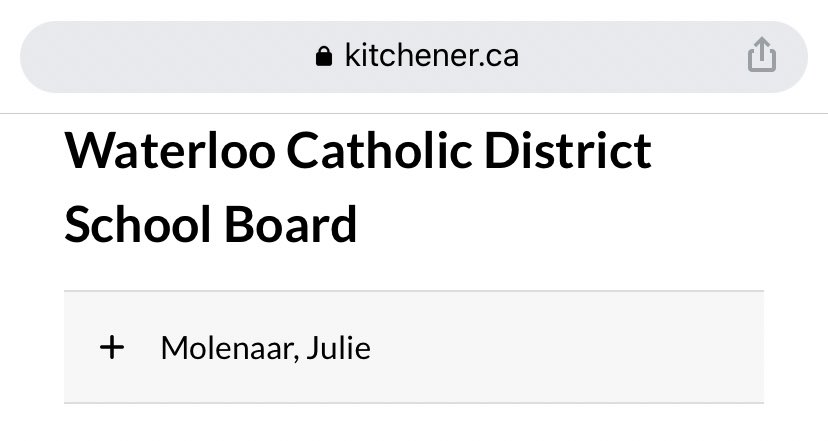 In Kitchener, Julia Molenaar has filed nomination papers to run for <a href="/WCDSBNewswire/">WCDSB</a> trustee!